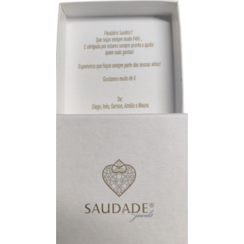 Colar Saudade 3 Meninos/Meninas PRATA DOURADA