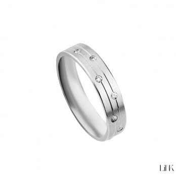 ALIANÇA PRATA  Passion Statement - 6 mm