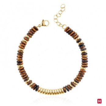 Pulseira Hassu Stone Golden Brown