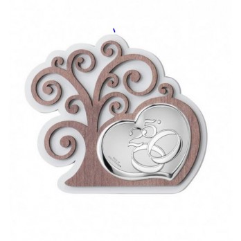 Bibelot Dhome Árvore Vida 25 Anos Pvd Prateado