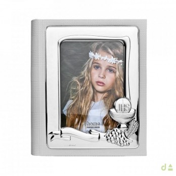 Álbum Dhome Comunhão com Moldura  PVD/PRATEADO