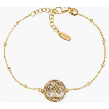 Pulseira Árvore da vida  Prata Dourada  Amen Jewelry BRALCU3