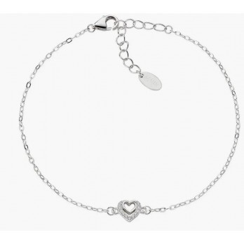 Pulseira Coração Prata  Amen Jewelry BRCBBZ3