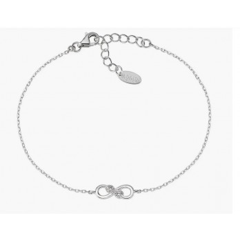 Pulseira Infinito Duplo  Prata  Amen Jewelry BRININBBZ