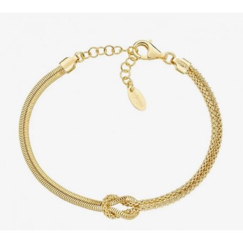 Pulseira Love Knot Gold  Prata Dourada  Amen Jewelry