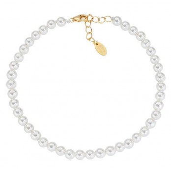 Pulseira com Pérolas de Cristal 6 mm  Amen Jewelry