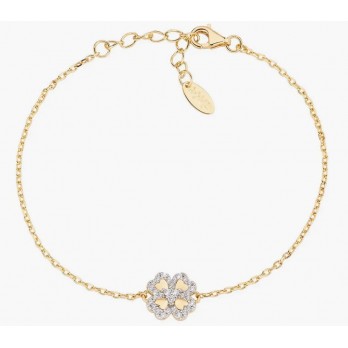 Pulseira Trevo  Prata Dourada  Amen Jewelry BRQCLGBZ