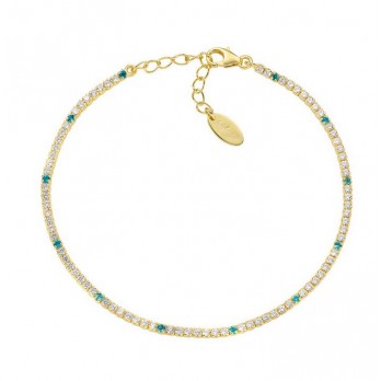 Pulseira Riviera Prata Dourada  Amen Jewelry BT1G7BAC17