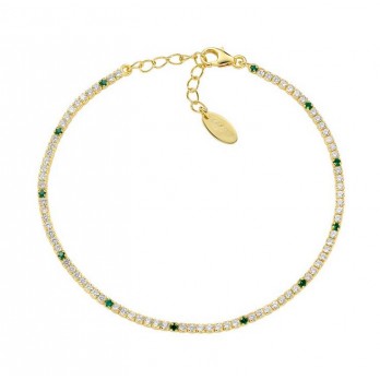 Pulseira Riviera Prata Dourada  Amen Jewelry BT1G7BVE17