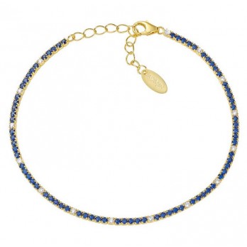 Pulseira Riviera Prata Dourada  Amen Jewelry BTGB16