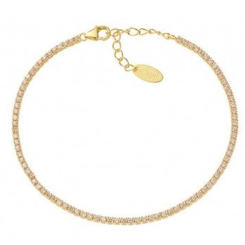 Pulseira Riviera Prata Dourada  Amen Jewelry BT1GCH17