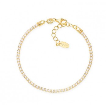 Pulseira Riviera Prata Dourada  Amen Jewelry BTGB16