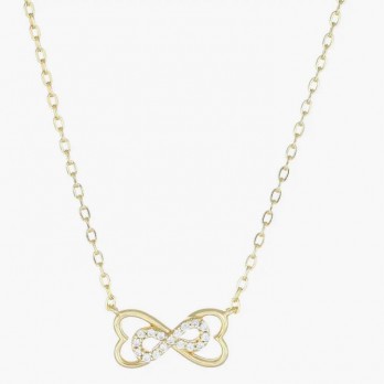 Colar Infinito Prata Dourada Amen Jewelry CLICGBZ