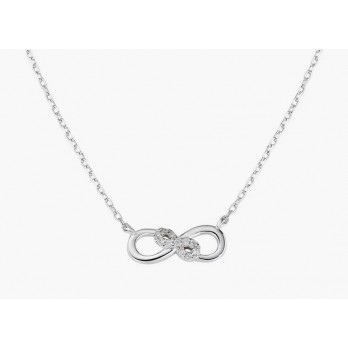 Colar Infinito Duplo  Prata  Amen Jewelry CLININBBZ