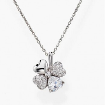 Colar Trevo  Prata  Amen Jewelry CLPQUBB