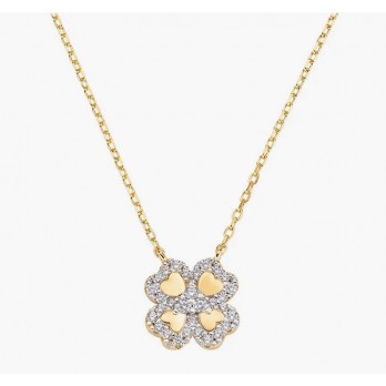 Colar trevo  Prata Dourada Amen Jewelry CLQCLGBZ