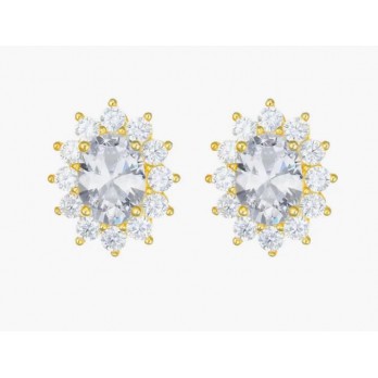 Brincos Royal Lady Prata Dourada  Amen Jewelry ORLDMGBB