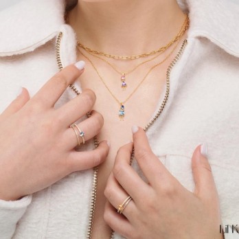 Aliança Link Prata Dourada