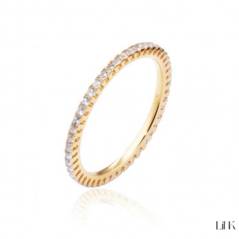 Aliança Link Prata Dourada