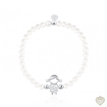 Pulseira Saudade Menina Prata