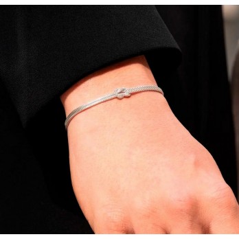 Pulseira Love Knot Silver  Amen Jewelry BRNOAMBB16