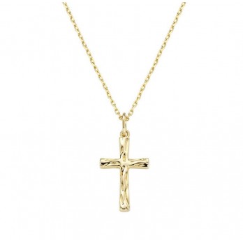 Colar Cruz Prata Dourada  Amen Jewelry CLCRLEG