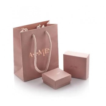 Brincos de coração em Golden Silver  Amen Jewelry EHHGBZ