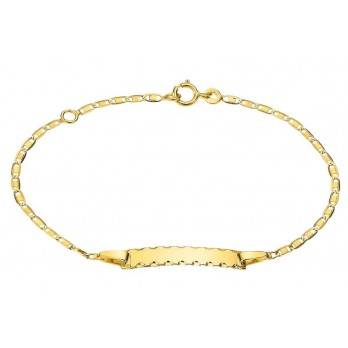 PULSEIRA COM CHAPA  OURO 9K