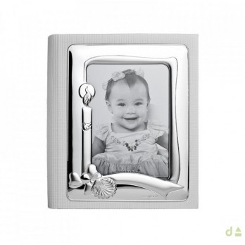 Álbum Dhome Batismo com Moldura PVD PRATEADO