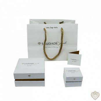 Anel Filigrana - Folha de Oliveira SAUDADE   PRATA DOURADA