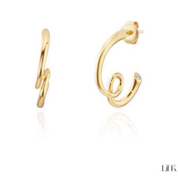 Brincos Link  PRATA DOURADA