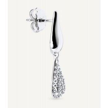 Brincos em cascata com zircônias