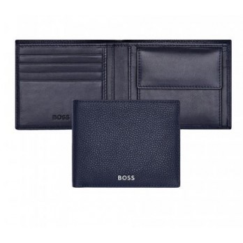 Carteira Classic Grained Navy HUGOS