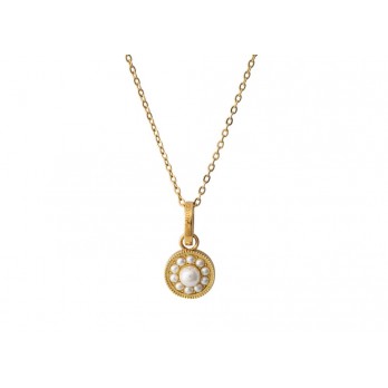 COLAR MAJORICA DAISY PRATA DOURADA
