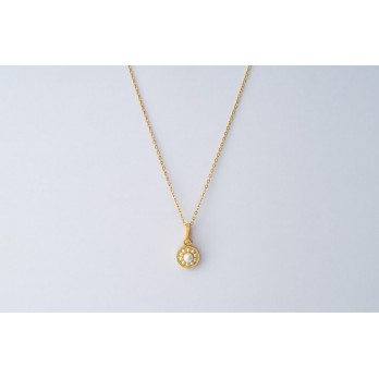 COLAR MAJORICA DAISY PRATA DOURADA
