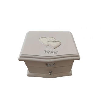 Guarda-Jóias Musical Dhome Criança  BILAMINADO PRATA