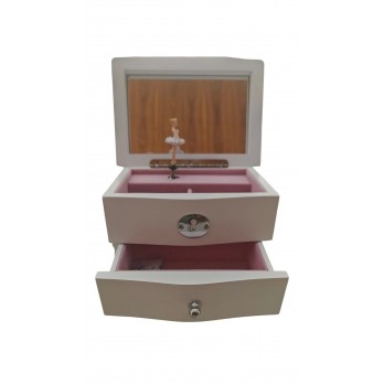 Guarda-Jóias Musical Dhome Criança  BILAMINADO PRATA