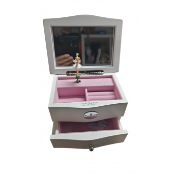 Guarda-Jóias Musical Dhome Criança  BILAMINADO PRATA