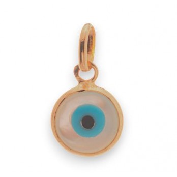 MEDALHA OLHO TURCO OURO 19K