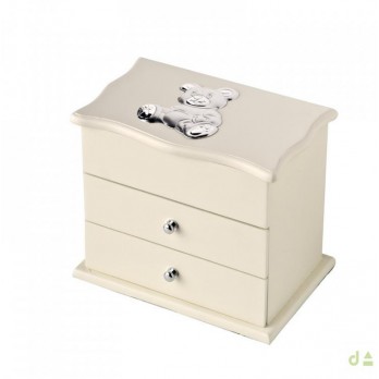 Guarda-Joias Dhome Ursinho   BILAMINADO PRATA