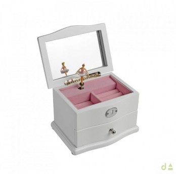 Guarda-Joias Dhome Musical Ursinho   BILAMINADO PRATA