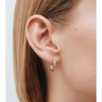 Brincos Mini Argola Aberta com Zircônia 2,25 mm VIDAL&VIDAL