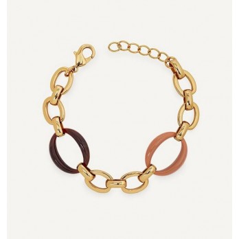 Pulseira com acetato e resina marrom  Vidal&Vidal  X9811318
