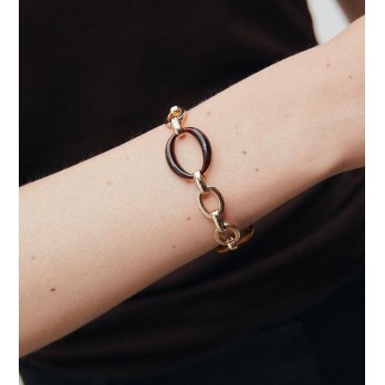 Pulseira com acetato e resina marrom  Vidal&Vidal  X9811318