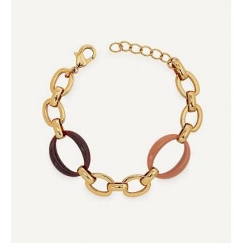 Pulseira com acetato e resina marrom  Vidal&Vidal  X9811318