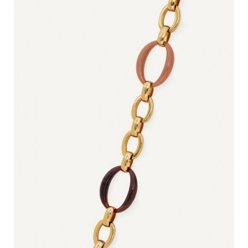 Pulseira com acetato e resina marrom  Vidal&Vidal  X9811318