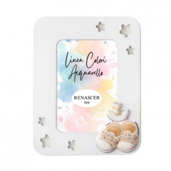 MOLDURA Sapatinha / Chupeta / Estrela PVD PRATEADO