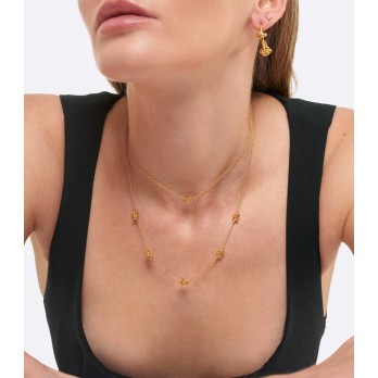 COLAR PRATA DOURADA  Averie MESH 1252001D