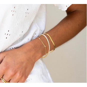 Pulseira Prata Dourada Vienna MESH 5244006