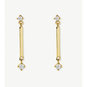 Brincos Prata Dourada Élyse MESH 7257001D